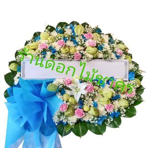 M12 พวงหรีดดอกไม้สด