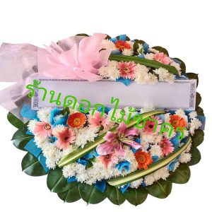 M21 พวงหรีดดอกไม้สด