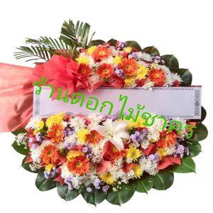 M23 พวงหรีดดอกไม้สด