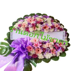 M22 พวงหรีดดอกไม้สด