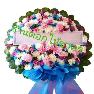 M30 พวงหรีดดอกไม้สด
