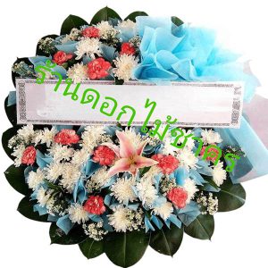 M45 พวงหรีดดอกไม้สด