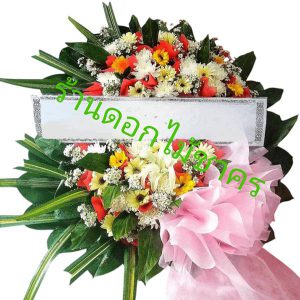 M46 พวงหรีดดอกไม้สด