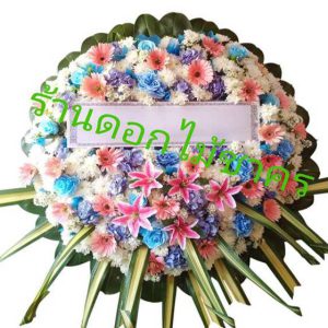 XL03 พวงหรีดดอกไม้สด