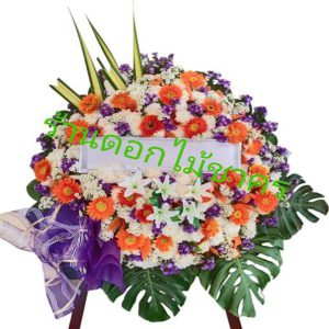 XL06 พวงหรีดดอกไม้สด