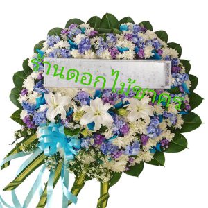 XL05 พวงหรีดดอกไม้สด